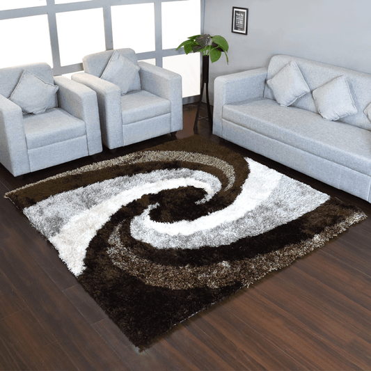 Rugsotic Carpets Hand Tufted Shag Polyester Square Area Rug Contemporary